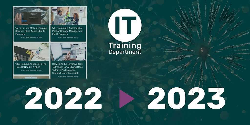 IT Project Training Accomplishments In 2022 And Looking Forward To 2023