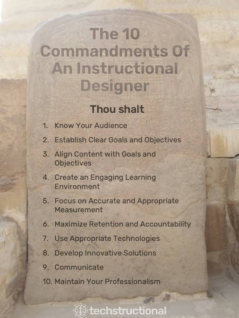 The 10 Commandments Of An Instructional Designer