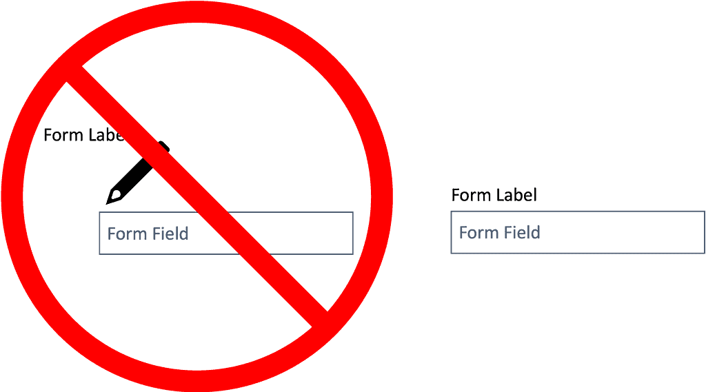 Form field label example.